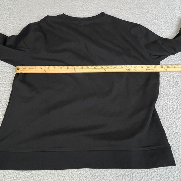 Tesla Unisex Sweatshirt L Black Crew Neck Fleece Pullover Embroidered Sweater - Picture 9 of 10